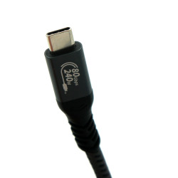 USB4 (gen 4) cable USB Type-C male to male, 240W, 80Gbit/s, 48V, 5A