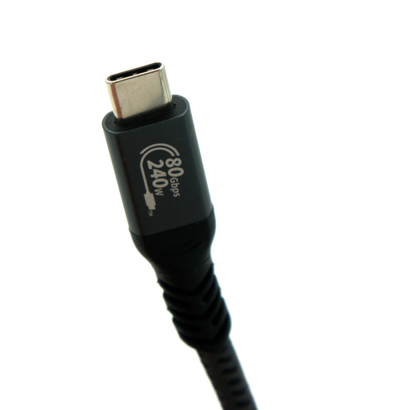 USB4 (gen 4) cable USB Type-C male to male, 240W, 80Gbit/s, 48V, 5A