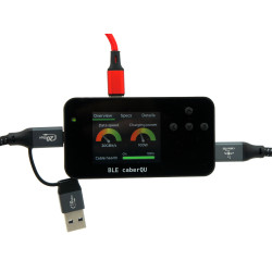 USB-A to USB-C dual cable 100W, 20Gbit/s, 20V, 5A