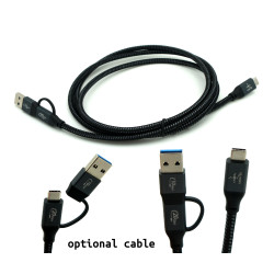 USB-A to USB-C dual cable 100W, 20Gbit/s, 20V, 5A