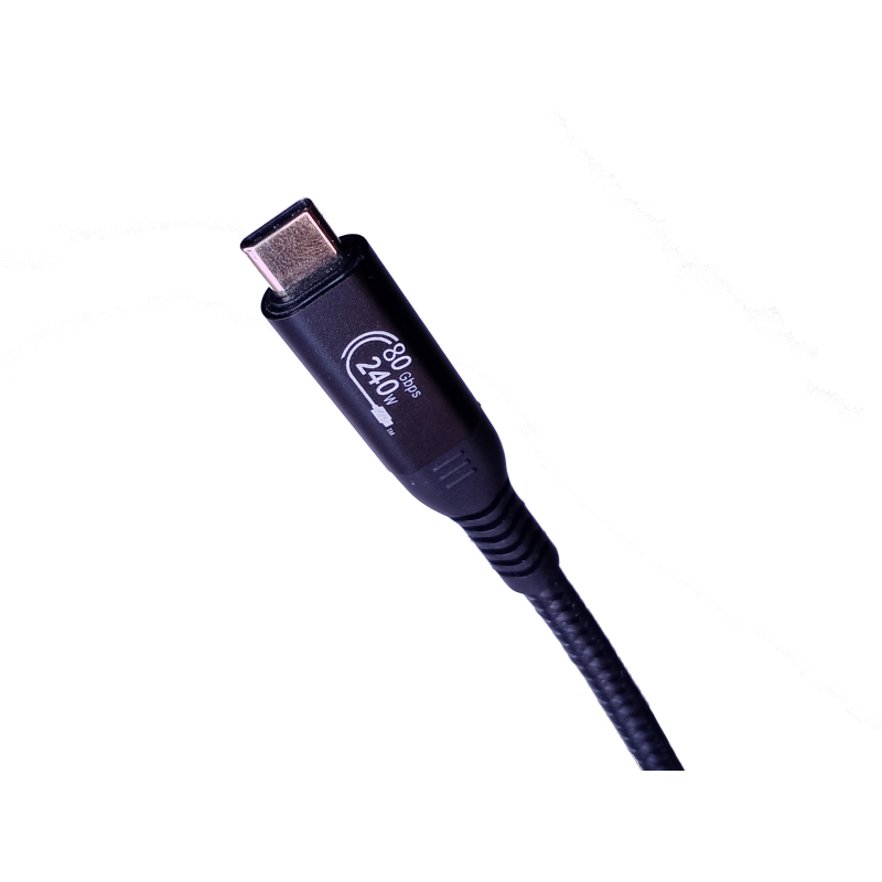 USB4 v2 (gen 4) cable USB Type-C male to male, USB-IF certified, Thunderbolt 5, 240W, 80/120Gbit/s, 1m